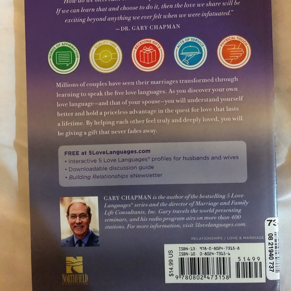 Book: The 5 Love Languages by Gary Chapman - Picture 2 of 2